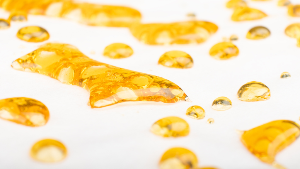 Cannabis concentrate on wax paper